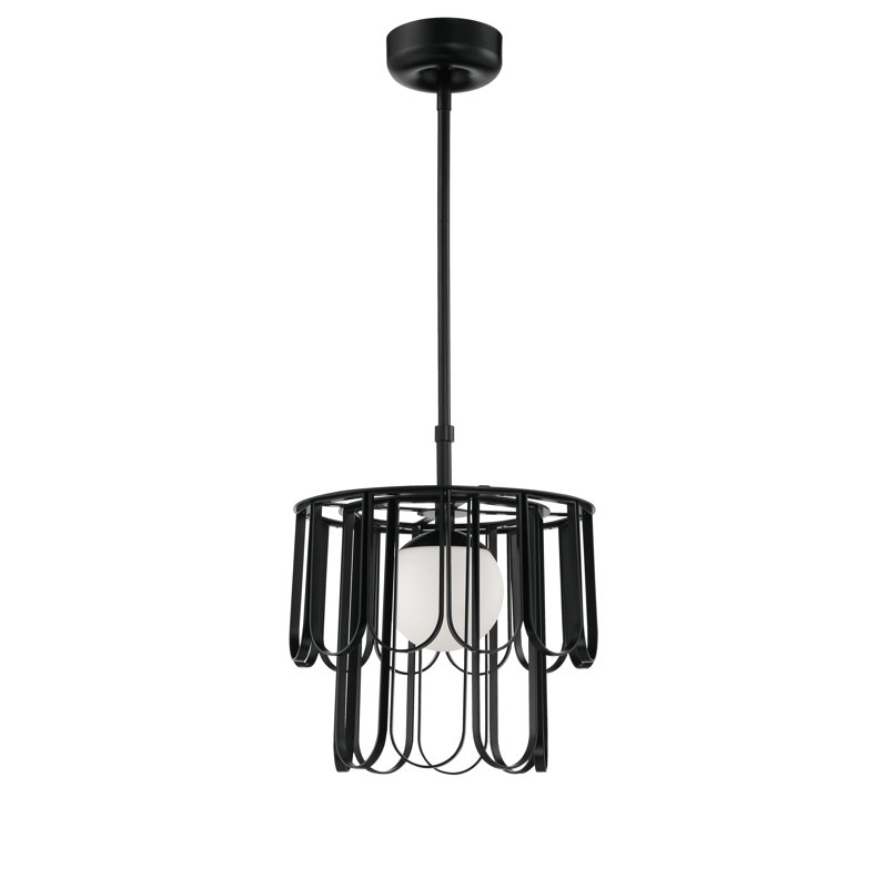 Hialmar 1 - Light Unique/Statement Pendant, Black, 61.17" H x 15" W x 15" D