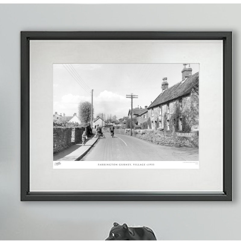 Farrington Gurney, Village C1955 - Single Picture Frame Print, 28cm H X 36cm W x 2cm D