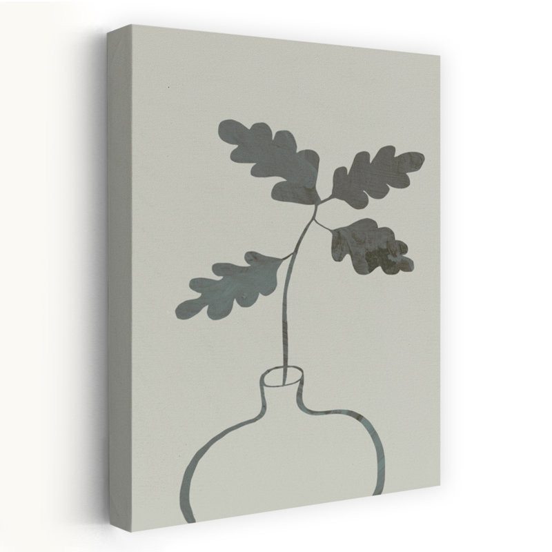 Art contemporain contemporain abstrait, H 18 po x l 12 po, Gris