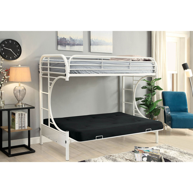 Lit superposé simple en futon Preisser par Isabelle & Max ™ Preisser, Blanc