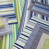 Herringbone Indigo/White Handwoven Indoor/Outdoor Rug