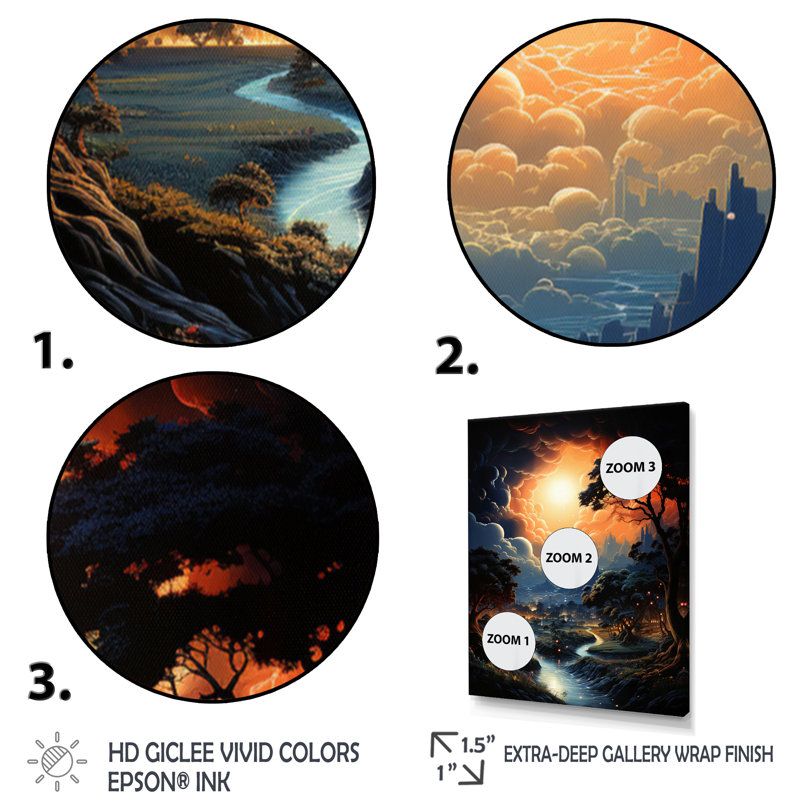 «Lightning Nights Flash II» sur toile, H 32 po x l 24 po x P 1 po