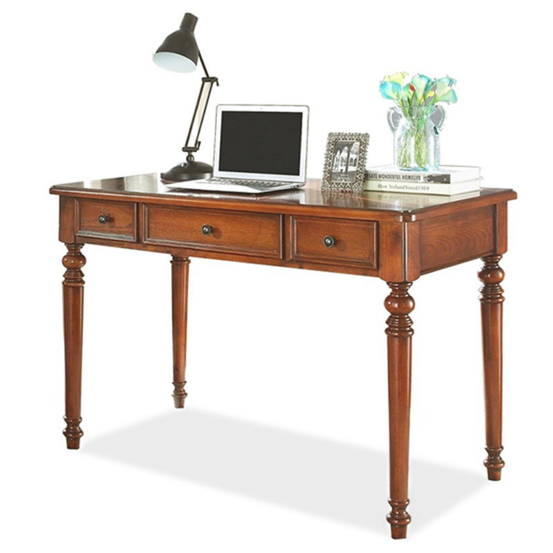 Bureau rectangulaire brun en bois massif, H 30,71 po x l 47,24 po x P 23,62 po