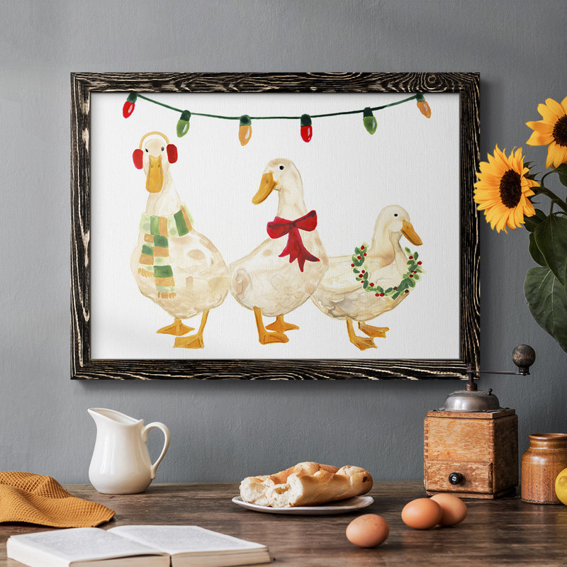 «Merry Quackmas II», reproduction d'art sur toile, Noir, H 14 po x l 20 po