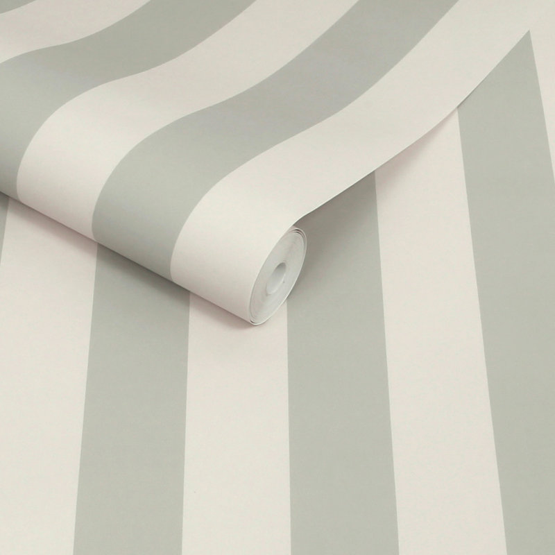 Martha Stewart Classic Stripe Antique Gold Wallpaper, Green