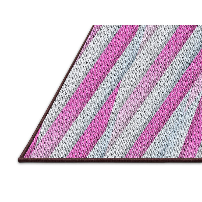 Tapis de zone rose à motif, Rectangle 3 pi x 5 pi