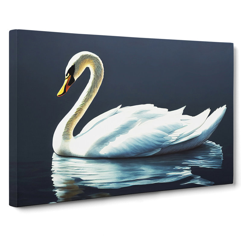 Astounding Swan - Wrapped Canvas, 40cm H x 60cm W x 3cm D