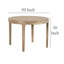 Table de salle à manger Tuley, pieds fuselés, bois de pin, gris, plateau rond de 42 po