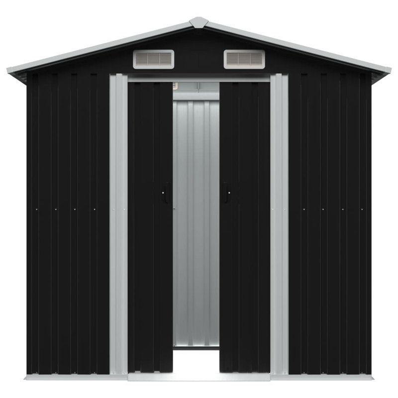 Garden Storage Shed Steel 204x132x186 cm, Anthracite