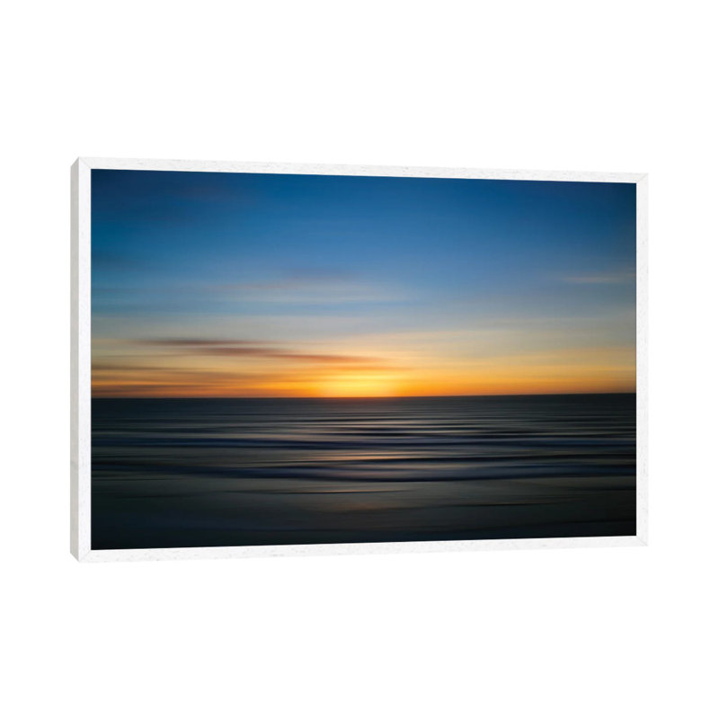 Solano Beach Blur 1 Piece Wall Art on Canvas, 101.6 cm H x 66.04 cm W, White Framed
