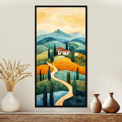 «Green Orange Caelo II», reproduction d'art sur toile, encadré chaleureux