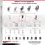 Ensemble de roulettes extensibles avec 7 freins Thermoplastic Wheel