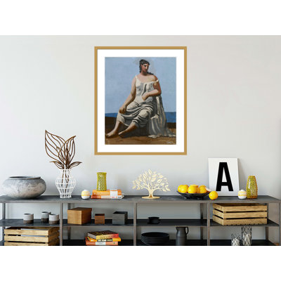 «Woman by the Sea» par Pablo Picasso, impression giclée sur cadre