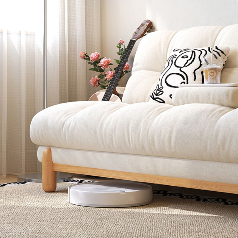 Canapé-lit causeuse en similicuir beige, 78.74"W*36.22"D*35.43"H