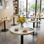 Tables basses compactes et à cocktail, en acier aggloméré marbré de 23,6 po, salle à manger moderne