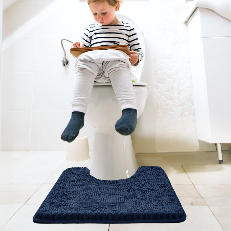 Tapis pour salle de bain Porreca, Bleu marine