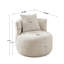 Fauteuil demi-tonneau pivotant de 31,89 po, fauteuil d'appoint rembourré à 360 ° avec coussin pour chambre et appartement (ensemble de 2)-1174686655