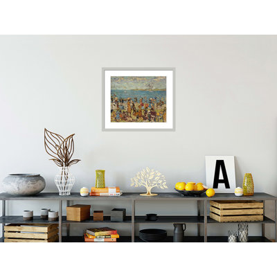 «Beach Scene» par Maurice Brasil Prendergast, impression giclée sur cadre