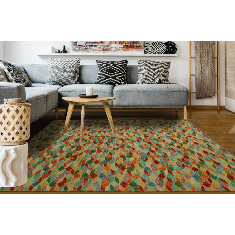Kazlyn One-of-a-Kind 6'7 X 9'8 New Age Wool Area Rug in Rust