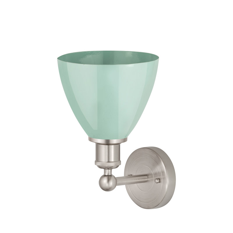 Applique murale en acier Arpita, Écume de mer, Nickel satiné