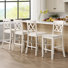 Solid Wood Double X-Back Counter Height Bar Stool