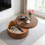 Table basse ronde et moderne avec rangement, table d'appoint décorative pour salon-2139073880
