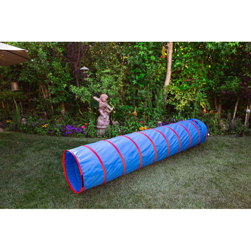 Pacific Play Tents 9-Foot Blue and Red Kids Play Tunnel