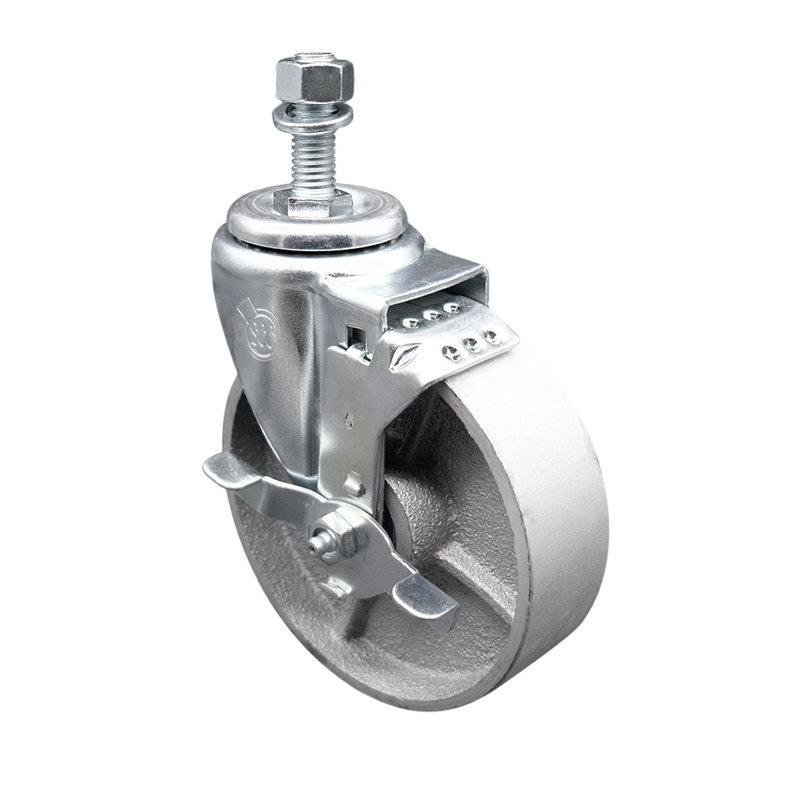 Steel 12MM Threaded Stem Caster Set with Brake