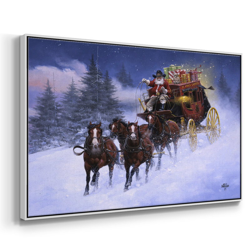 " Nick's Express ", 27" H x 41" W x 2" D, White