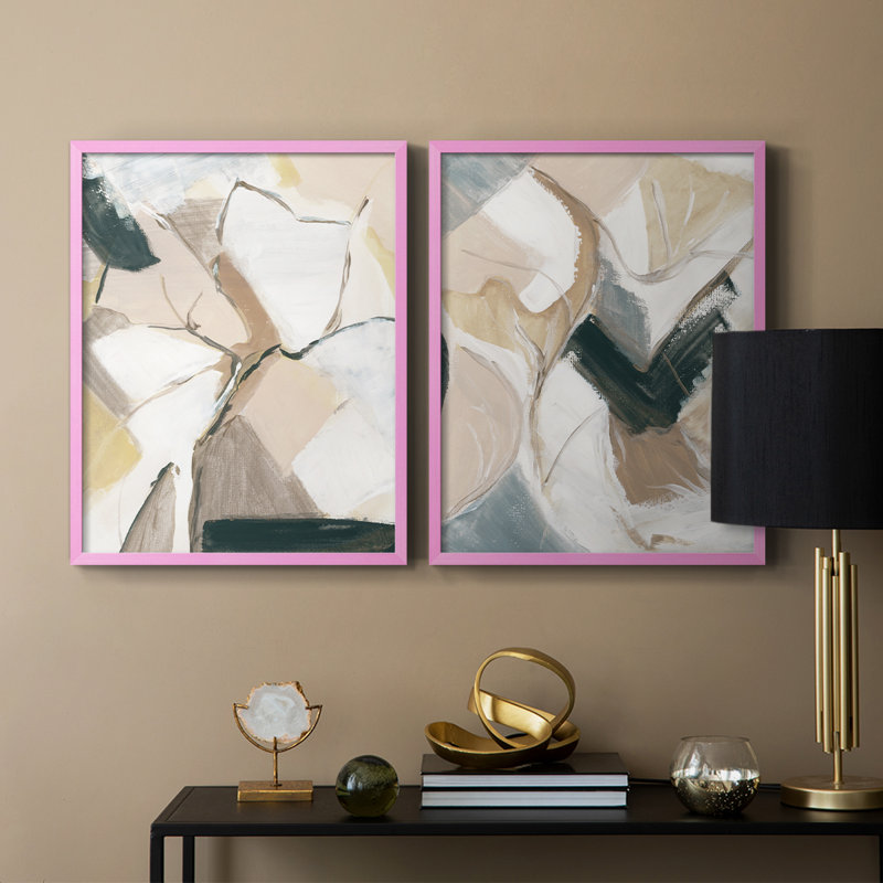 Marble Lines I - impression encadrée de qualité supérieure - prête à être accrochée - aucun clou requis - aucun clou requis