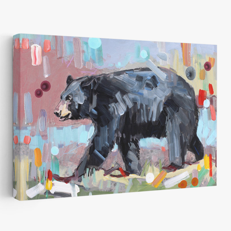 Wild Heart - Art contemporain avec des ours, H 24 po x l 36 po