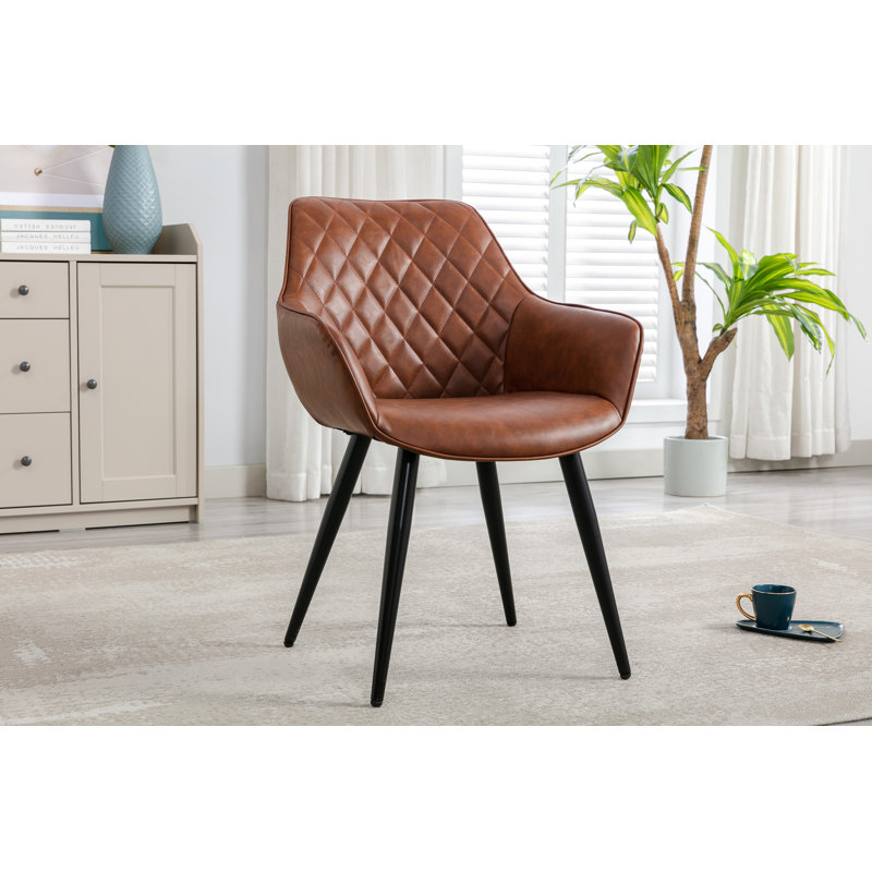 Faux Leather Armchair, Brown