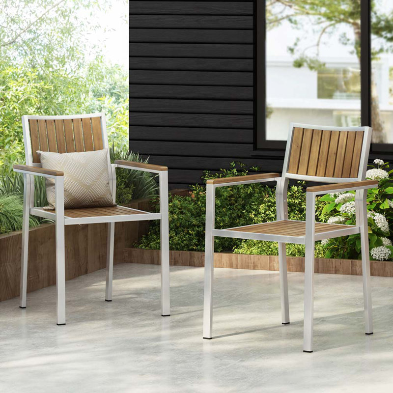 Ensemble de chaises de salle à manger en aluminium avec 4 pieds