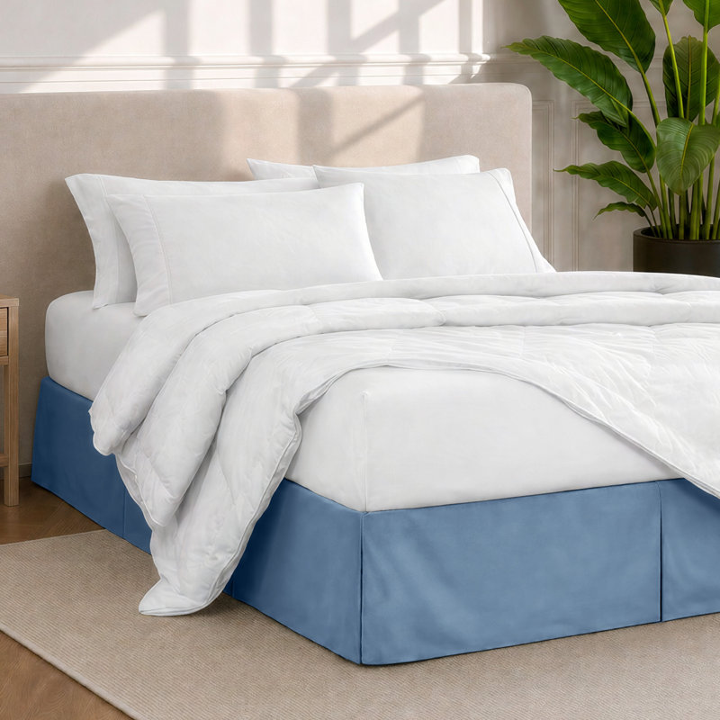 Tailored 15" Pleated Bed Skirt, Twin XL, Coronet Blue