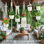 Ensemble de 6 cintres pour plantes en macramé avec 6 crochets, différents rangées de cordes en coton faites à la main pour suspendre des pots de fleurs