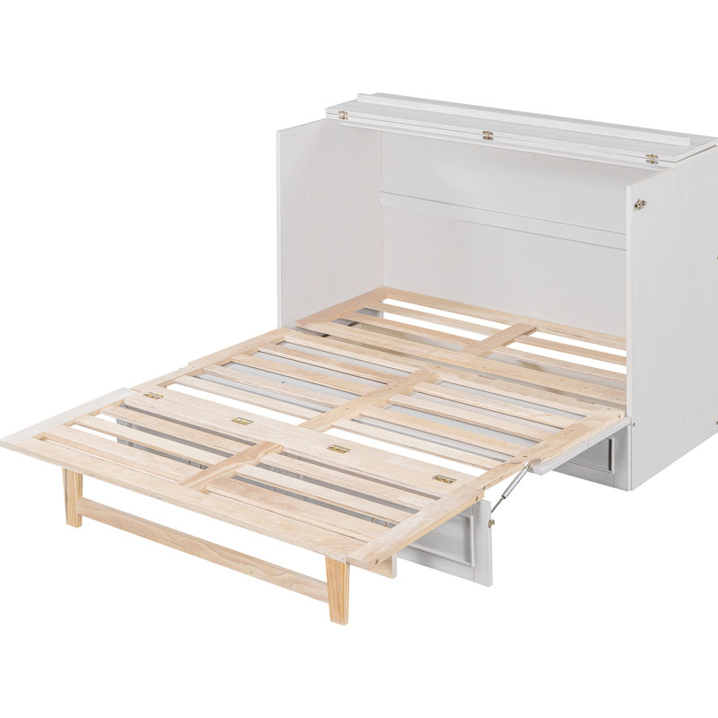 Lit double avec extérieur blanc et suffisamment de rangement - Élégant dans de grands espaces Robuste et élégant
