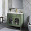 Meuble-lavabo de salle de bain 35,6 po Mid-Century-130065517