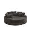 Fauteuil inclinable convertible rond 78,5 po avec coussin pour le cou et canapé-lit 2 en 1-133054763