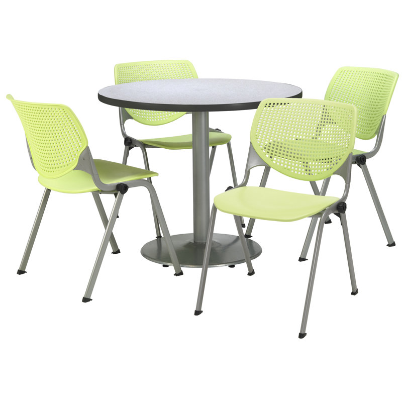 Table ronde pour salle de pause, Gris nebula, L 36 po x P 36 po, Limette