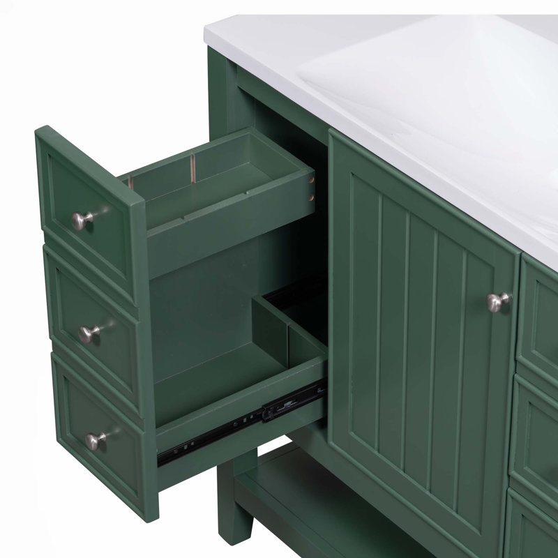 Meuble-lavabo 36 po avec lavabo, Vert