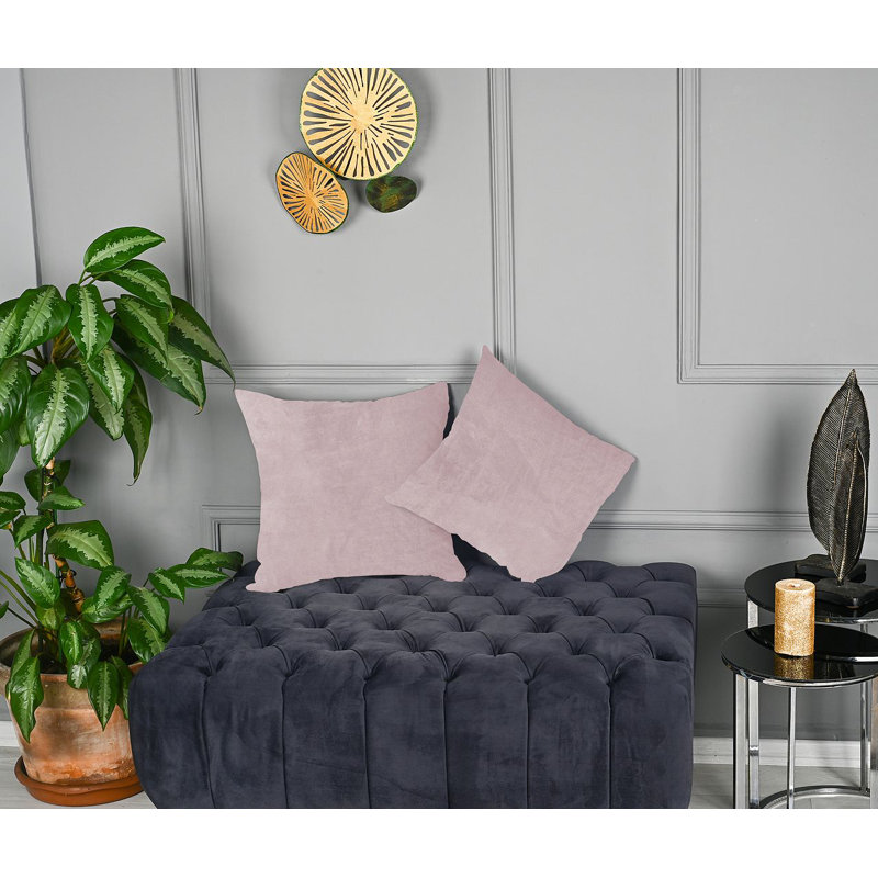 Matte Velvet Cushion Cover - 1 Pc, 51cm x 51cm, Lemonade