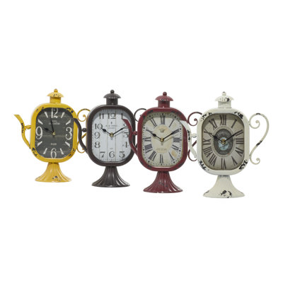 Rustic Analog Mechanical Tabletop Clock with Alarm