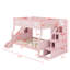 Lit superposé avec glissade et escalier de rangement, mettant en valeur le design des fenêtres de la maison pour un décor de conte de fées moderne-134703504