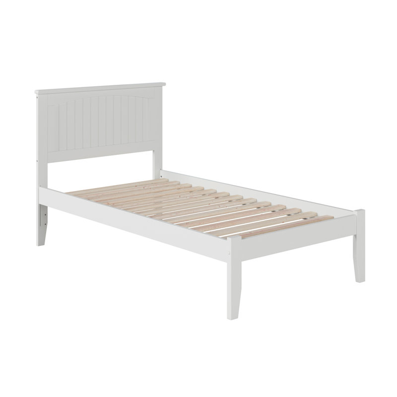  Odalys Solid Wood Platform Bed, Twin XL, White