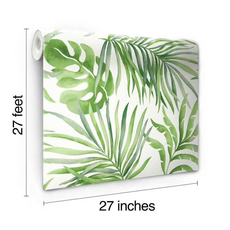 Rouleau de papier peint double L 27 po x l 27 po Camili, vert