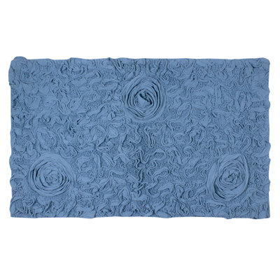 Schoenberger Floral Design Cotton Bath Rug