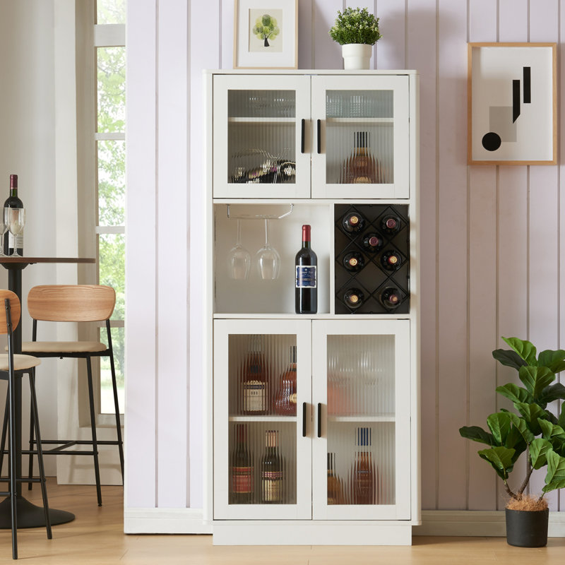 Armoires de bar à vin à DEL avec porte-bouteilles, porte-bouteilles, armoire de rangement pour la cuisine, salle à manger