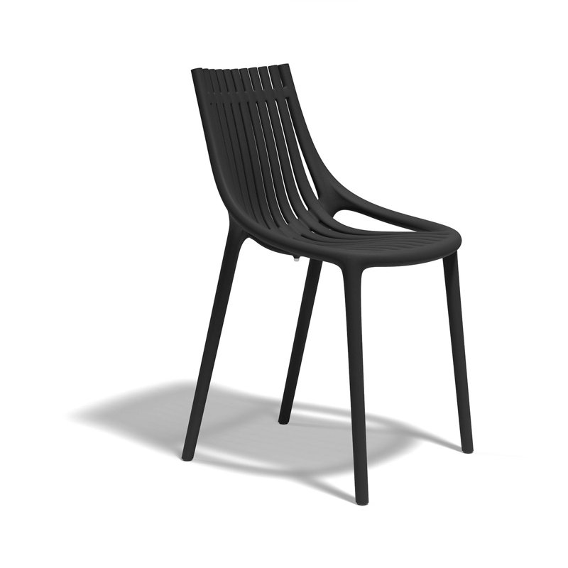 Ibiza Stacking Side Chair, Black