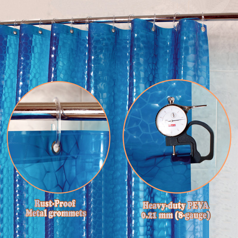 Doublure de rideau de douche PEVA Abstract, Bleu marine
