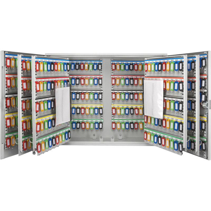 600 Key Adjustable Key Cabinet With Key Lock, 22" H x 8" W x 28.75" D